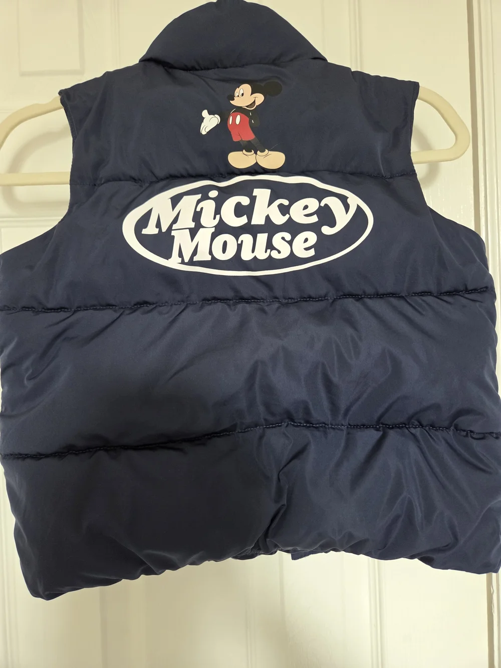 Disney Navy Blue Puffer Vest with Mickey Patch